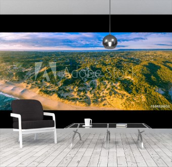 Picture of Aerial panorama of beautiful coastline at sunset Mornington Peninsula Melbourne Australia